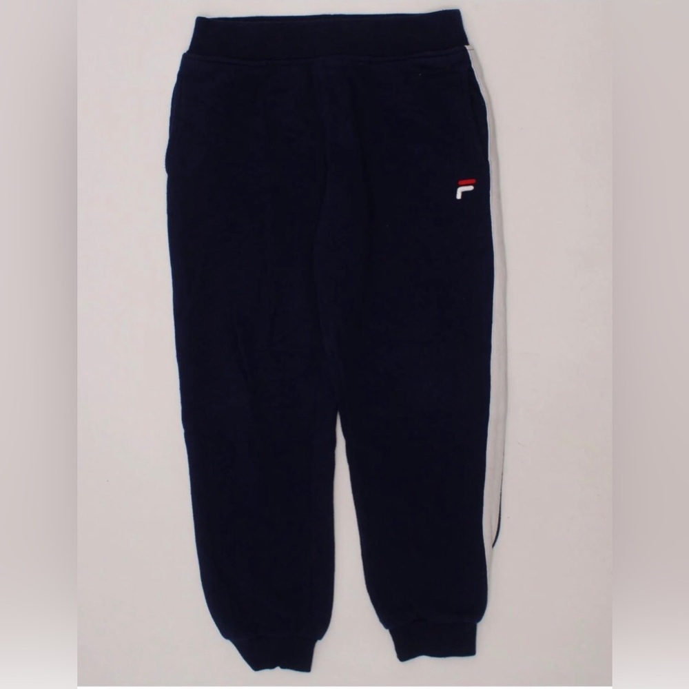 Fila Navy Jogger Pants with Light Gray Side Stripe